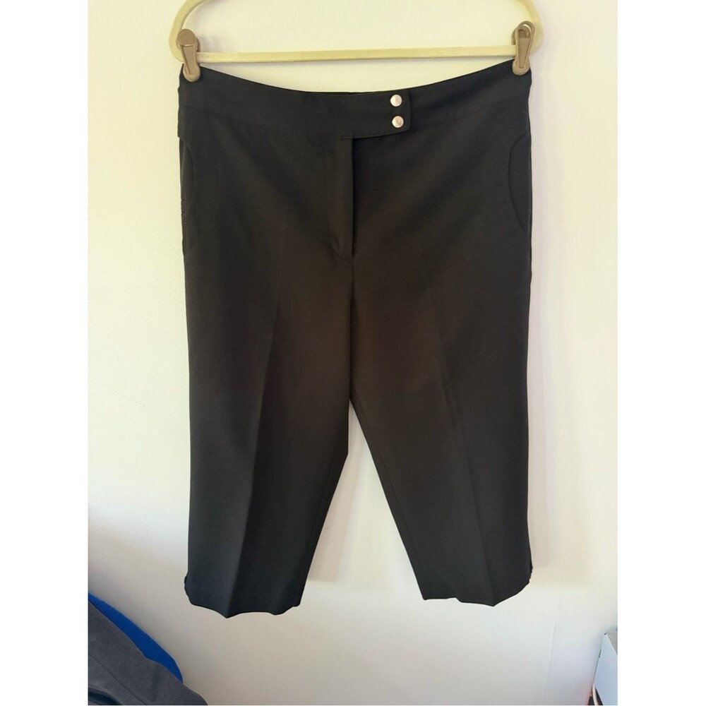 Monterey club black Capri stretch golf pants size 12